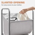 thumbnail image 3 of Cesto de ropa Storage Maniac de 120 litros con ruedas, gris, 3 niveles, 3 of 7
