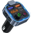 thumbnail image 1 of Jinsinto Car Bluetooth FM Transmitter, Bluetooth 5.0 Cigarette Lighter Radio Transmitter, PD 20W Type C+ QC3.0 Fast Car Charger, 1 of 5