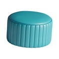 thumbnail image 3 of Luzkey Foot Rest Stool, Round Footstool, Removable Foot Stool, Sofa Footrest, Stable Sofa Tea Stool, Soft Foot Stool for Entryway peacock blue, 3 of 8