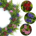 thumbnail image 4 of Kuroiy Artificial Greenery Spring Wreath for Front Door | Realistic Winter Foliage & Berries | Indoor Outdoor Wall Decor | Modern Holiday Accent | 15-16in | 1 Pack, 4 of 6