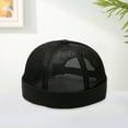thumbnail image 5 of Women Men Dome Hat Hollow Out Mesh hat Running Hats Brimless Solid Color Decorative Hip Hop for Men Women, 5 of 5