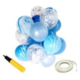 thumbnail image 1 of 20pcs Set Agate Confetti Latex Balloon Set para Decoración de Cumpleaños Photo Prop Azul, 1 of 9