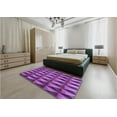 thumbnail image 4 of Ahgly Company Indoor Round Patterned Dark Magenta Purple Area Rugs, 5' Round, 4 of 6