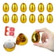 thumbnail image 1 of Decoraciones de Pascua, adornos de Pascua, regalos de Pascua, huevos dorados, huevos de Pascua de plástico, huevos vacíos sorpresa rellenables para huevos de Pascua, huevos de juego, juguetes para niñ, 1 of 6