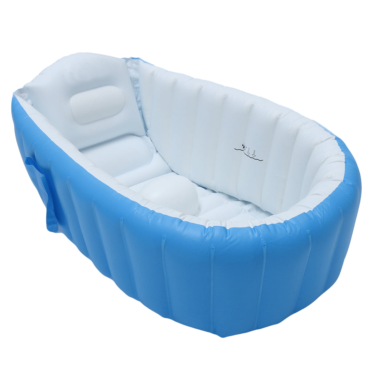 38" Long Newborn Baby Bathtub, Inflatable Bath Tub, Foldable Swimming