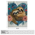 thumbnail image 4 of Orinice Sloths Hearts Friends Forever Warm Lightweight Blanket Soft Fleece Blankets Throw Blanket for Living Rooms Sofa Decor Cow Gifts All Seasons Soft Plush Blankets Long-lasting Blanket 50x60in, 4 of 6