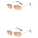 thumbnail image 2 of Qarigey Gafas de sol clásicas Las mujeres aman la durabilidad Lentes transparentes a prueba de herrumbre Gafas de sol rectangulares de ángulo Type2 NO2, 2 of 6