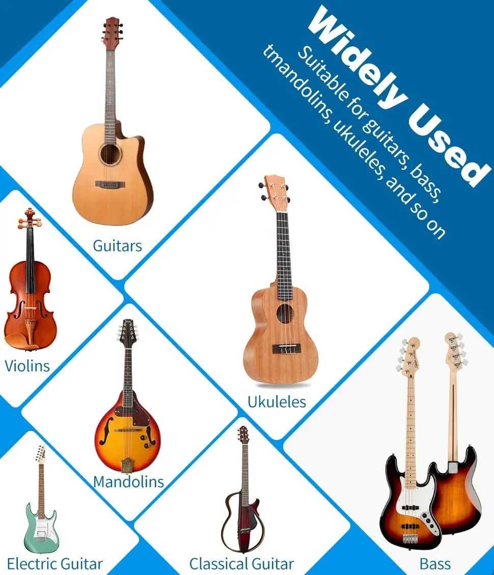 2 Pack A-Frame Folding Guitar Stand with Non-Slip Rubber and Foam Arms, Metal Guitar Stand for Acoustic, Electric, Bass, Ukulele, Banjo