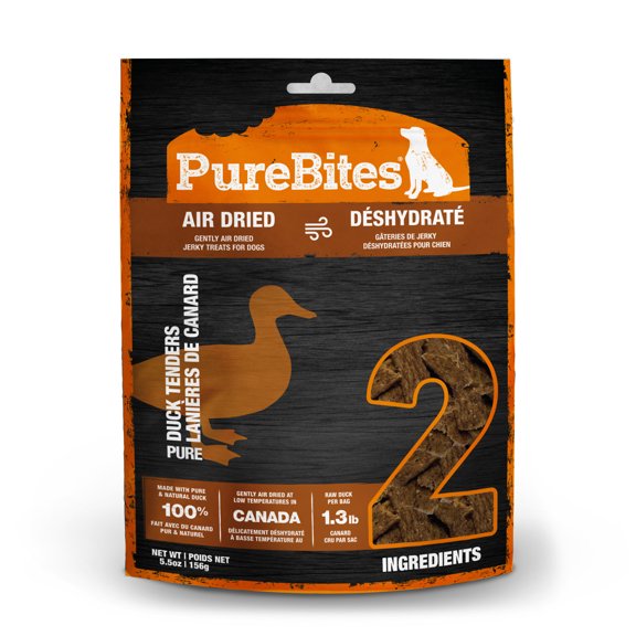 PureBites Duck Jerky Dog Treats, 2 Ingredients, 5.5oz