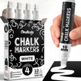 thumbnail image 1 of Chalkola Chalk Markers 10mm White 4-Pack Washable, 1 of 9
