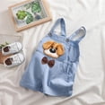 thumbnail image 2 of Kids Girls Denim Overalls Shorts, Adjustable Straps & Side Pockets, Kids Girl Light Blue Overall Shorts 0-4 Years,Size 0-1T, 2 of 5