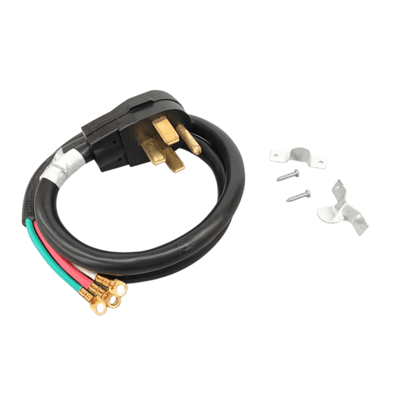 Electrical Range 4' Power Cord, 40 Amp, 4 Prong Wire, 125/250V, SRC4-40-4