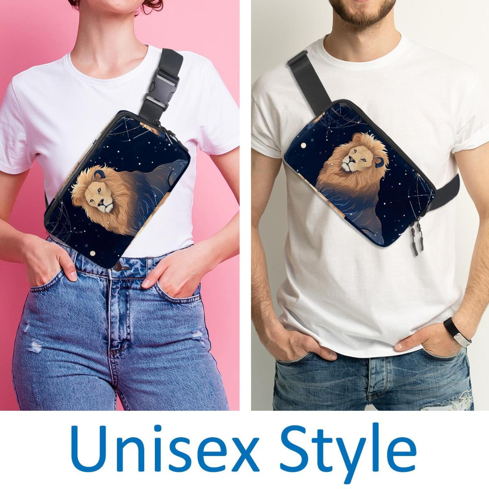 Leo Lightweight Adjustable Fanny Pack with Extension Strap - Unisex Waist Packs Crossbody Bag