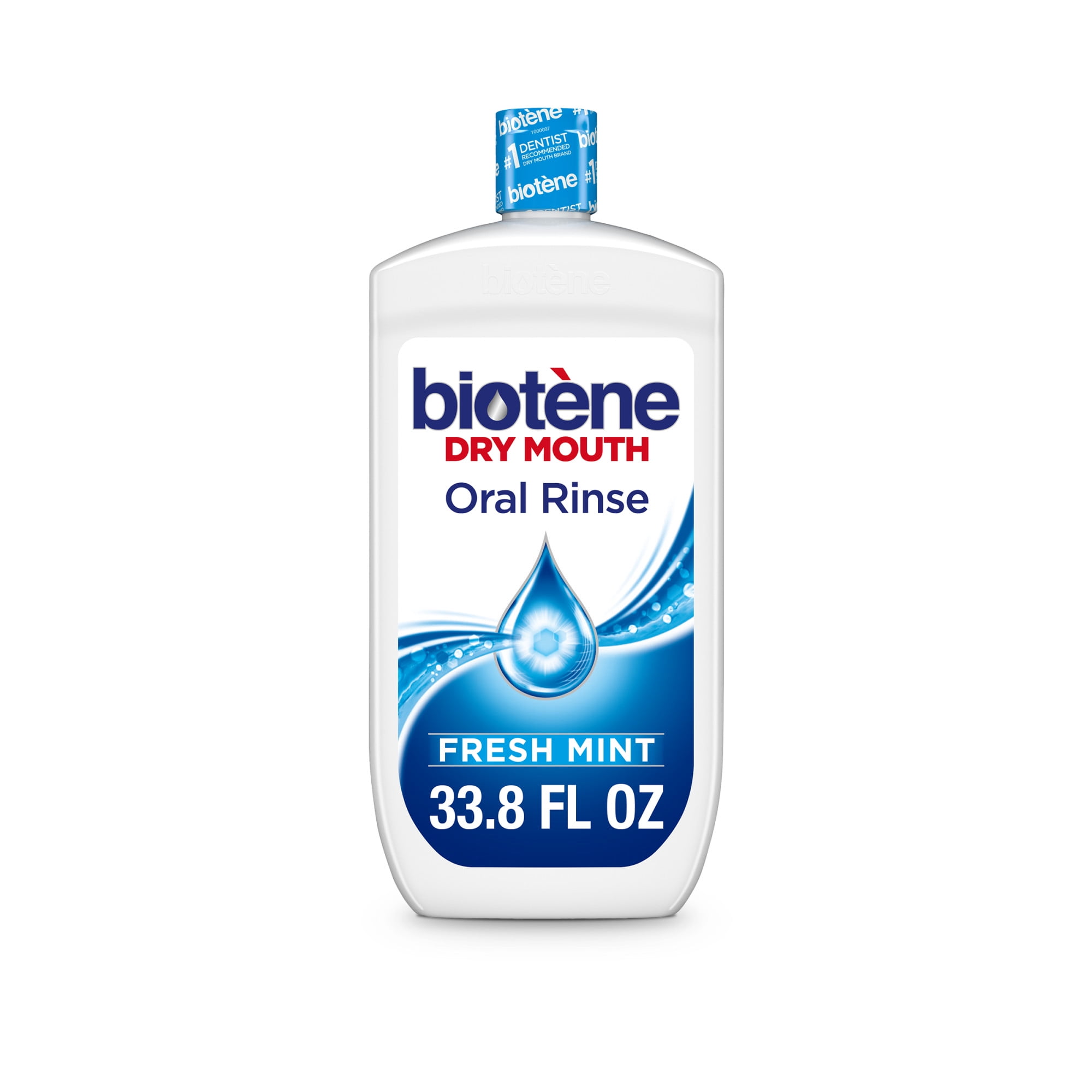 Biotene Moisturizing Dry Mouth Oral Rinse Mouthwash, Fresh Mint, 33.8 Fl Oz, for Children and Adults