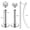 Gold, variant on 4Pcs Surgical Steel Piercing Needles CZ Stud Earrings Tragus Labret Lip Piercing-Silver-1.2*6mm with 2mm CZ