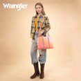 thumbnail image 3 of Wrangler Purses for Women Large Work Tote Bags with Strap Vintage Top-Handle Handbags, Pink, 3 of 7