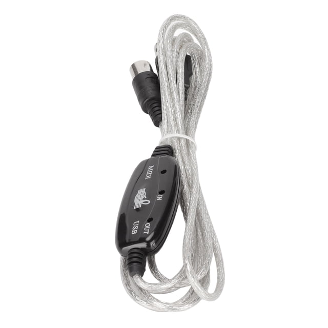 Câble MIDI vers USB, 16 Canaux, Indicateur LED MIDI vers USB pour Piano, Ordinateur, Guitare