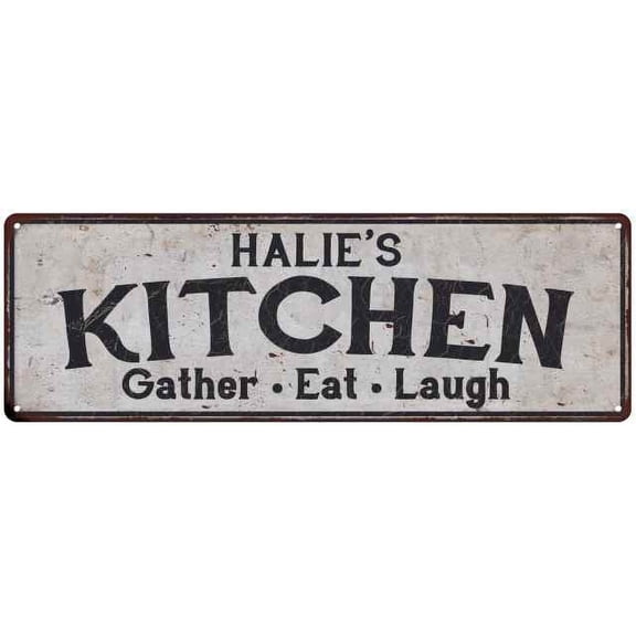 HALIE's Kitchen Rustic Chic Decor Gift 6x18 Sign 106180051247