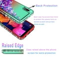 thumbnail image 4 of Samsung Galaxy A10E Phone Case, Liquid Floating Glitter Quicksand Bling with Spot Diamond Cover - Green/Red, 4 of 5