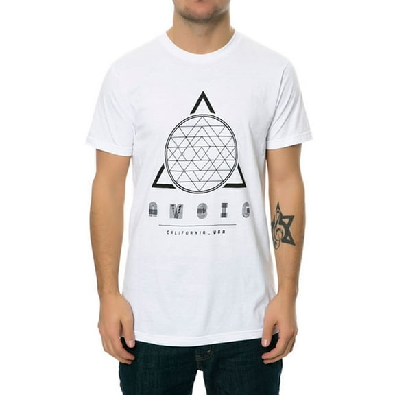 AMBIG Mens The Regrade Graphic T-Shirt, White, Large