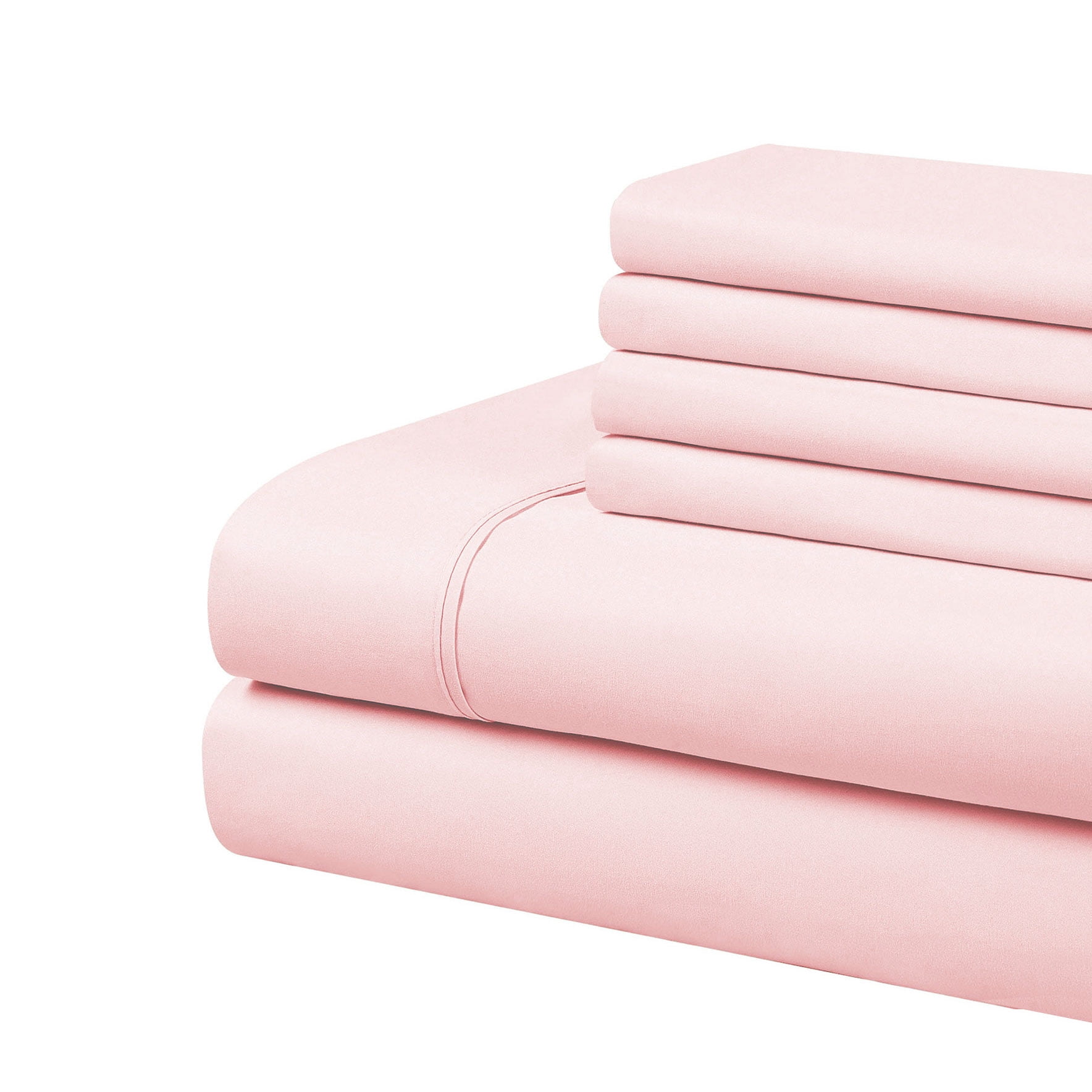 Swift Home Luxury 6-Piece Sheet Set with Extra Pillow Case, Queen, Blush