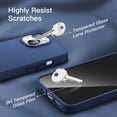 thumbnail image 4 of JETech [3 in 1] Silicone Case for iPhone 14 6.1-Inch, with 2-Pack Screen Protector and 2-Pack Camera Lens Protector, Full Coverage Tempered Glass Film, Shockproof Phone Cover (Cobalt Blue), 4 of 7