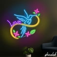 thumbnail image 2 of Shinelab Hummingbird Love Infinity Neon Sign, Anniversary Gift, Wedding Wall Decor 15785, 2 of 3