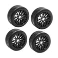 thumbnail image 2 of lionlar 4 Pieces 1/8 RC Car Tires Assembly Modification RC Accessories Crawler Truck black, 2 of 9