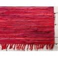 thumbnail image 6 of Unique Loom Chindi Cotton Collection Area Rug - Striped (2' 2" x 6' 7" Runner Red/Burgundy), 6 of 8