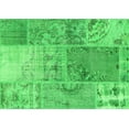 thumbnail image 1 of Ahgly Company Indoor Rectangle Patchwork Green Transitional Area Rugs, 2' x 5', 1 of 1
