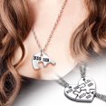 thumbnail image 2 of Lovehome Heart Puzzle Necklace Little Middle Big Sister Puzzle Love Necklace 3pcs, 2 of 6