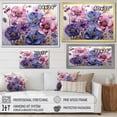 thumbnail image 4 of Designart "violet Mystical Blooms IV" Abstract Botanicals Floater Framed Wall Decor, 4 of 7