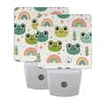 thumbnail image 7 of Cute Frog Head and Rainbow Night Light 2 Pack LED Nightlight Plug into Wall Dusk to Dawn Sensor Soft White, 7 of 7