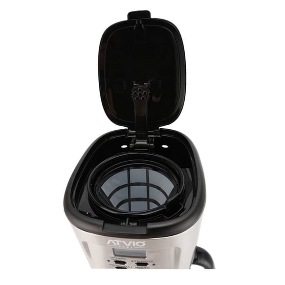 Cafetera Atvio Home Programable 12 Tazas Color Negro
