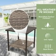 thumbnail image 4 of EAGLE PEAK Coastal Vista Rattan Wicker Side Table Outdoor Furniture Deck Garden Patio Pool, 4 of 7