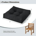 thumbnail image 3 of Costway 2 PCS 21" x 21" Patio Chair Seat Cushion Pads Indoor/Outdoor Black, 3 of 9