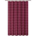 thumbnail image 1 of Extra Long Textured Fabric Shower Curtain 72" Width by 84" Length, Burgundy Checkered Printed Bathroom Curtains, Machine Washable, 1 of 5