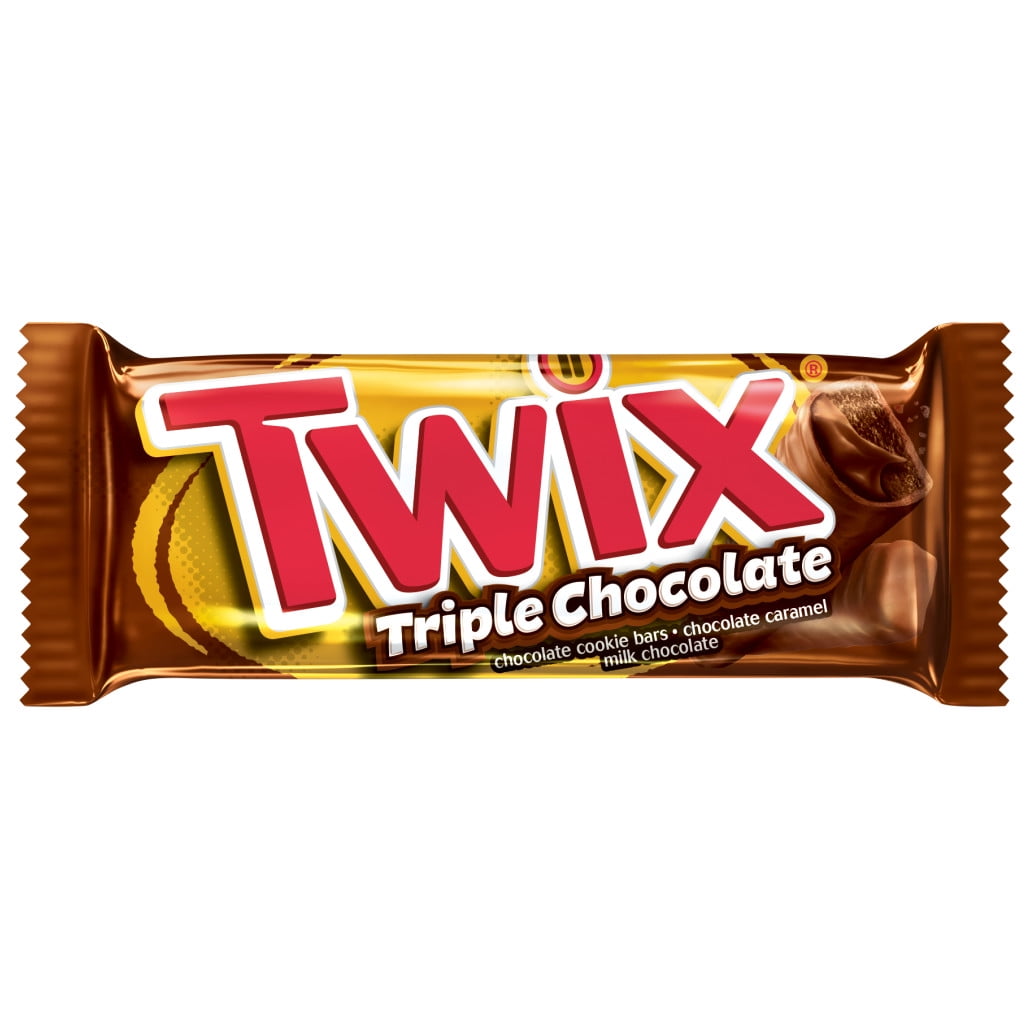 Twix, Triple Chocolate Cookie Bar Candy Full Size, 1.41 Oz