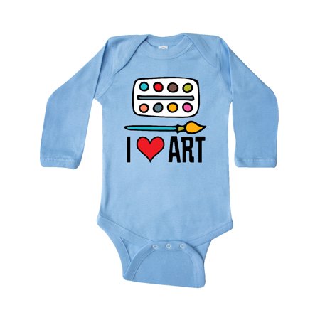 

Inktastic Painting I Love Art Gift Baby Boy or Baby Girl Long Sleeve Bodysuit