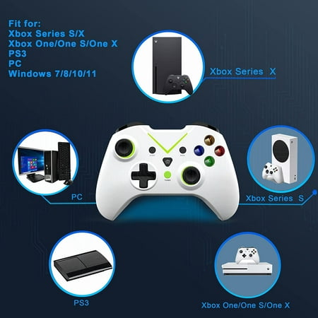 Antank Wireless Controller for Xbox Series X/S/Xbox One S/One X/PS3 /One Elite/Windows 7/8/10, Wireless PC Gamepad with 2.4GHz Wireless Adapter (Blue)