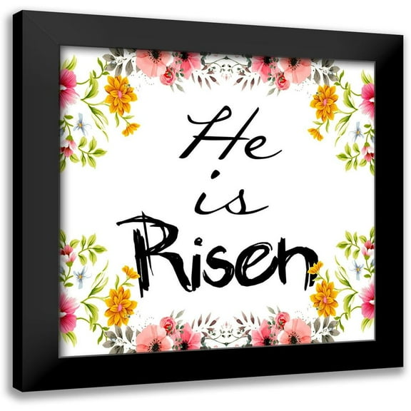 Lewis, Sheldon 12x12 Black Modern Framed Museum Art Print Titled - He Is Risen