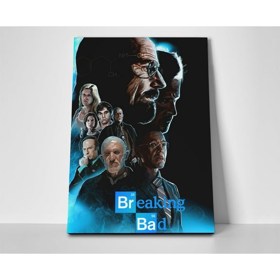 Breaking Bad Cast Poster or Wrapped Canvas