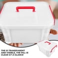 thumbnail image 3 of SEWACC Large Capacity Medicine Storage Box Plastic Multi Household 1Pack, 3 of 8