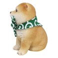thumbnail image 4 of Chiot Shiba Inu Japonais Adorable Assis avec Écharpe Mini Figurine, 4 of 9
