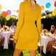 thumbnail image 5 of TaTaai Women's Bodycon Midi Dress Long Sleeve with Shirt Collar Stretch Material Slim Fit Solid Color Casual Party Polyester Gift, 5 of 6