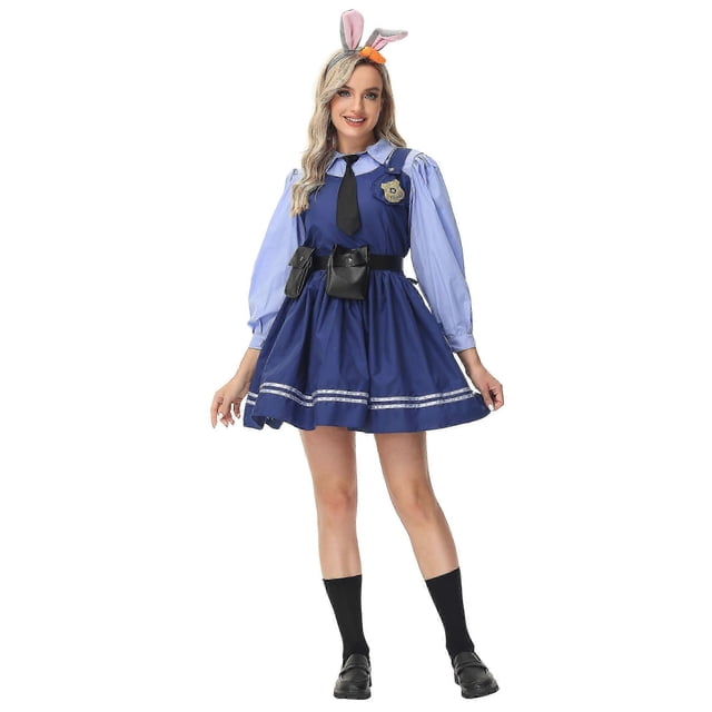 26-27 Halloween Purim Masquerade Animal Bunny Rabbit Sheriff Cosplay Dress Carnival Party Anime Mad Judy Police Fancy Costume