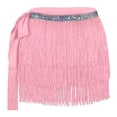 thumbnail image 5 of AGWOLF Women Belly Dance Skirt Tassel Fringe Skirts Sparkly Sequin Hip Scarf Party Rave Costume, 5 of 6