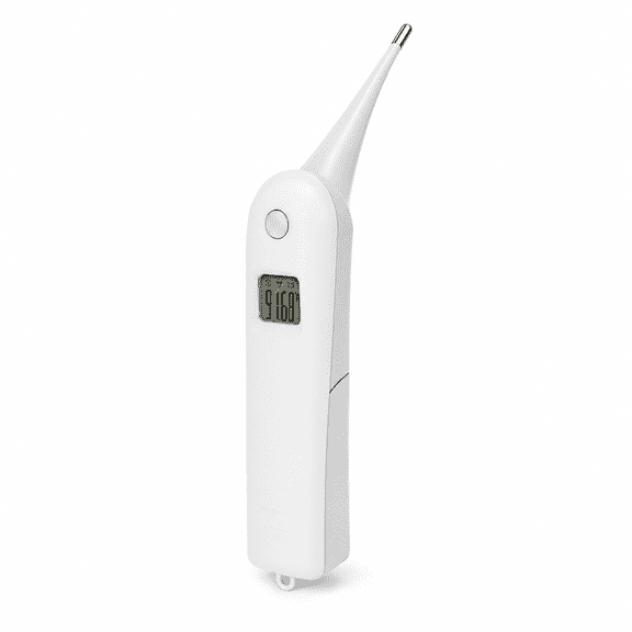 ABCISI Pet Thermometer, Fast Digital Veterinary Thermometer for Cats Dogs Horse Cattle Pigs, Electronic Accurate Temperature Readings with Waterproof Flexible Round Tip for Livestock Fever Detection