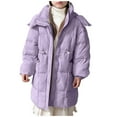 thumbnail image 2 of Parkas de manga larga para otoño e invierno para niños, de color liso, con capucha, de manga larga, gruesas y cálidas, bonitas y casuales, para niños y niñas, parte superior de poliéster., 2 of 8
