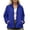 A-Blue, variant on White Womens Rain Jacket Lightweight Waterproof Raincoat Loose Drawstring Hoodied Windbreaker Jacket Solid Color Long Sleeve Zipper Jacket with Pockets